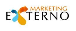 Logo de "Marketing Externo" con flechas naranja y azul uniendo las letras E y X.