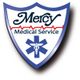 Abzeichen mit Mercy Medical Service, Herzlinie und Äskulapstab, blauer Rand.