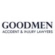Logo of Goodmen Accident & Injury Lawyers in bold, dark blue text on a white background.