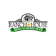 Ranch House logo with a black and white house, yellow star, and green banner saying "Mesquite Smoked Meats".