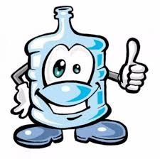 Desenho de garrafa com rosto sorridente, olhos grandes e polegar para cima.