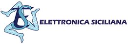 Logo di Elettronica Siciliana, con lettere stilizzate e simbolo della Trinacria a sinistra.