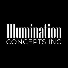 "Illumination Concepts Inc logo on a black background, featuring white text."