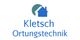 Logo mit Haus-Symbol und Text "Kletsch Ortungstechnik" in Blau.
