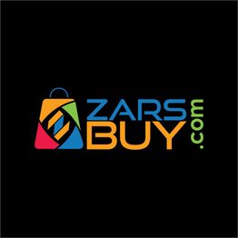 Colorful Zars Buy logo with a shopping bag icon on a black background.