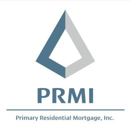 PRMI logo with a triangular shape and "Primary Residential Mortgage, Inc." text below.