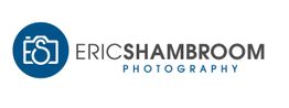Logo von Eric Shambroom Photography mit blauer Kamera-Ikone links.