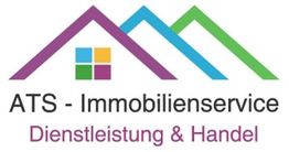 Logo von ATS Immobilienservice mit bunten Dächern und vierfarbigem Fenster.