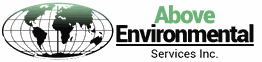 Logo with a globe and green text: "Above Environmental Services Inc." on the right.