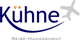 Logo von Kühne Reise-Management mit einem Flugzeug-Icon.