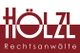 Logo mit Schriftzug "Hölzl Rechtsanwälte" in Weiß auf rotem Hintergrund.