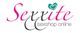 Logo de "Sexxite", sexshop online, con letras elegantes y un corazón verde en la parte superior.