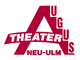 Logo des Theaters Neu-Ulm in roter Schrift mit großem "A" und Worten "August" und "Theater".