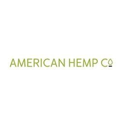 American Hemp Co. logo with green text and a droplet icon.