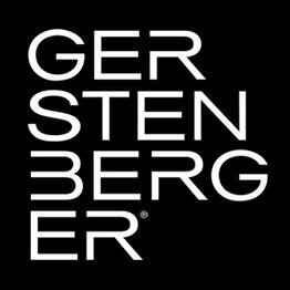 Schwarzes Logo mit weißem Text: "GERSTENBERGER" in vertikaler Anordnung.