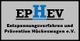Logo mit Text: "EPHEV, Entspannungsverfahren und Prävention Hückeswagen e.V." auf grauem Hintergrund.