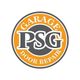 PSG Garage Door Repair logo with orange and grey circular design.