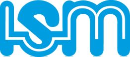 Blaues Logo mit den Buchstaben "ISM" in geschwungener Schrift auf weißem Hintergrund.