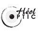 Logo de HéoL Optic avec un dessin stylisé d'œil noir et blanc.