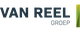 "Logo van Van Reel Groep met een groene en gele balk links."