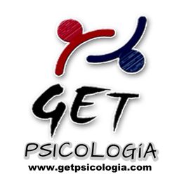 Logo de GET Psicología con figuras abstractas y enlace: www.getpsicologia.com.