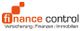 Logo von finance control, orange und schwarz, mit den Worten Versicherung, Finanzen, Immobilien.