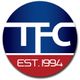 Round logo with "TFC" and "EST. 1994" in white on blue and red background.