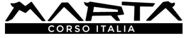 Logo nero con la scritta bianca "Emporio Armani Corso Italia".