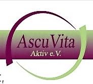 Logo von "AscuVita Aktiv e.V." mit lila und grünem Halbkreis.