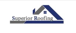 Logo of Superior Roofing with a stylized blue and gray roof and window design.