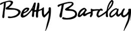 Schwarzes Logo mit handgeschriebener Schrift: "Betty Barclay" auf weißem Hintergrund.
