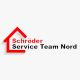 Logo mit rotem Hausumriss und Text "Schröder Service Team Nord" in Schwarz und Rot.