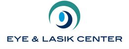 Eye & Lasik Center logo with a stylized blue and teal eye design above the text.