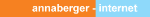 Orange-blaues Logo mit Text "annaberger-internet".