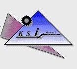 Logo mit Zahnrad und drei Dreiecken; Text: "K S I Metall".