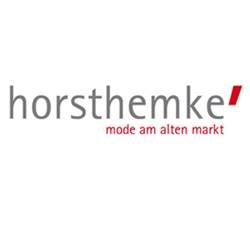 Logo mit Text "horsthemke" und "mode am alten markt".