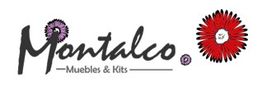 Logo de Montalco con flores decorativas y el texto "Muebles & Kits".