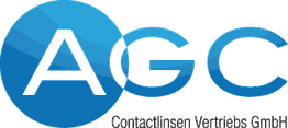 Logo der AGC Contactlinsen Vertriebs GmbH in Blau.