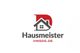 Logo mit Haus-Symbol, Text: "Hausmeister" und Webseite "HMSDS.DE".