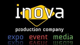 Logo von "inova production company" mit den Wörtern "expo", "event" und "media" darunter.