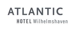 "Logo des ATLANTIC Hotels Wilhelmshaven in grauer Schrift auf weißem Hintergrund."