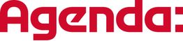 Roter Schriftzug "Agenda" auf weißem Hintergrund.