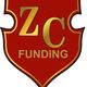 Red shield with "ZC Funding" in gold letters.