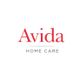 Red "Avida" text with "Home Care" in gray beneath it on a white background.
