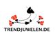 Schwarze und rote Blumengrafik über dem Text "TRENDJUWELEN.DE".