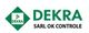 Logo vert de DEKRA avec texte "SARL OK CONTROLE" en noir.