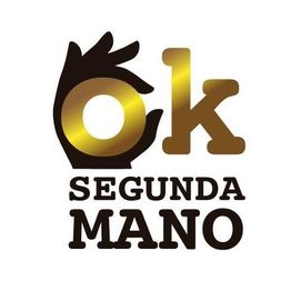 Logo con texto "ok segunda mano" y una mano formando una letra "o".