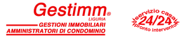 Logo di Gestimm Liguria, servizi immobiliari e condomini, assistenza 24 ore su 24.