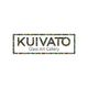 "Kuivato Glass Art Gallery logo with colorful mosaic border and text."