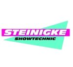 Logo von Steinike Showtechnic: Rosa Schrift auf türkisfarbenem Dreieck.